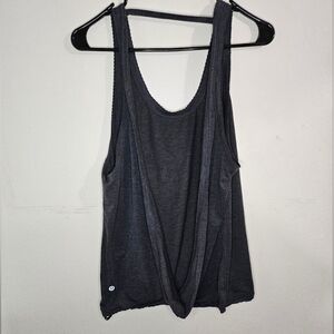 Lululemon Open Back Tank Charcoal Gray